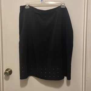 Studded bottom mini maxi skirt